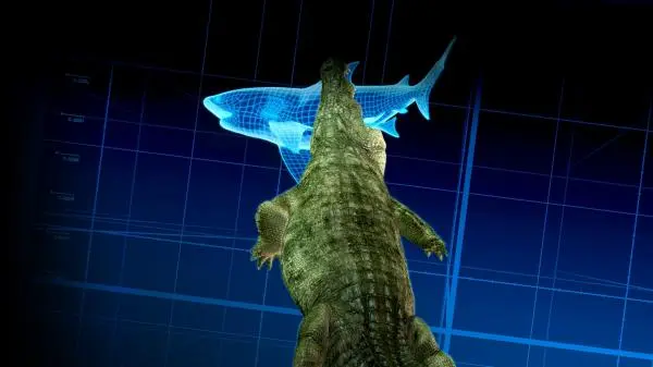 Movie Poster: Crocodilo vs. Tubarão: O Confronto