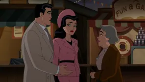 Cena do episódio 8 de Batman: Cruzado Encapuzado