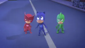 Cena do episódio 10 de PJ Masks – Heróis de Pijama