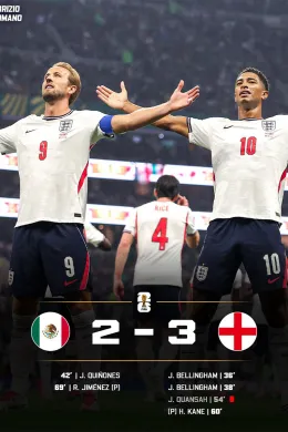 México 2-3 Inglaterra