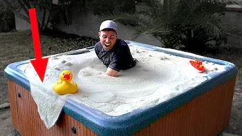 Hidromassagem com areia líquida