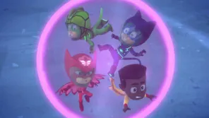 Cena do episódio 15 de PJ Masks – Heróis de Pijama