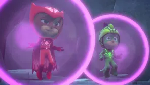 Cena do episódio 7 de PJ Masks – Heróis de Pijama