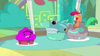 Cupcake e Dino - Serviços Gerais-E4.No jardim de infância / Serviços de família
