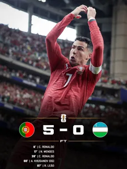 Portugal 5-0 Uzbequistão 2026