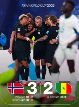 Noruega 3-2 Senegal 2026