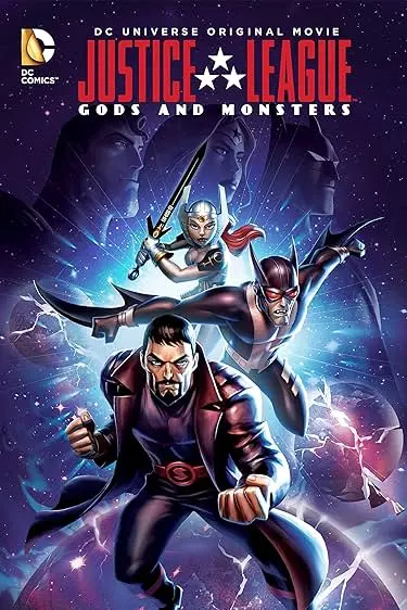 Capa de Liga da Justiça: Deuses e Monstros