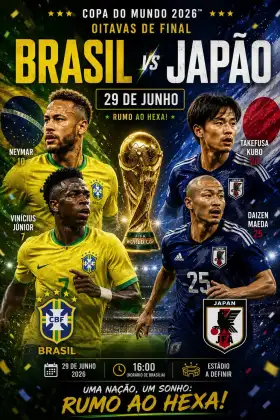 Oitavas de final: Brasil x Japão - Filme grátis no Cinegato
