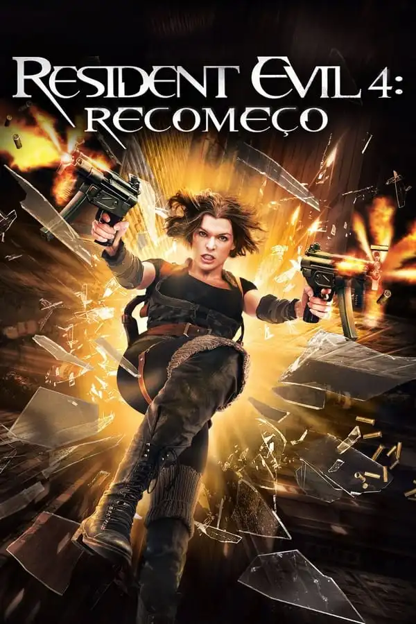 Pôster de Resident Evil 4 - Recomeço (2010)