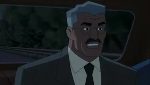 Cena do episódio 7 de Batman: Cruzado Encapuzado