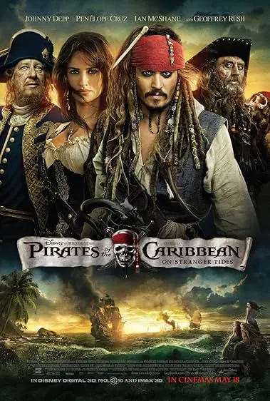 Capa de Piratas do Caribe: Navegando em Águas Misteriosas